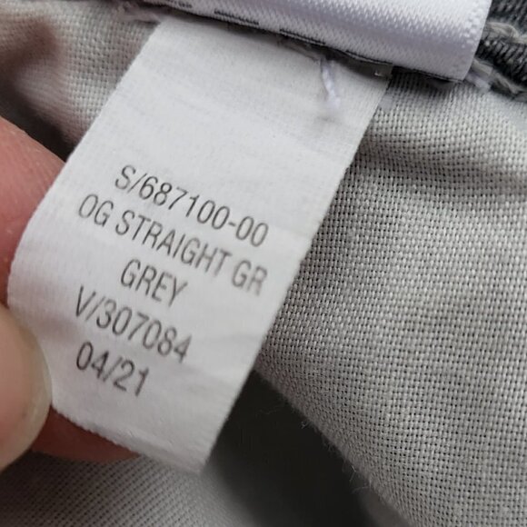 The OG Straight High Rise Button Fly Grey Crop Jean Size 20 - Picture 9 of 9